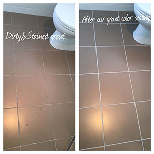 After our grout color sealing
