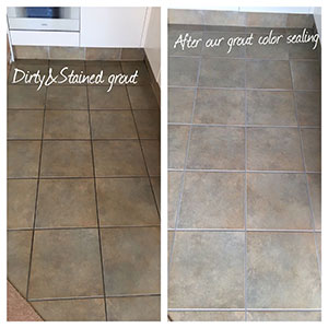 After our grout color sealing